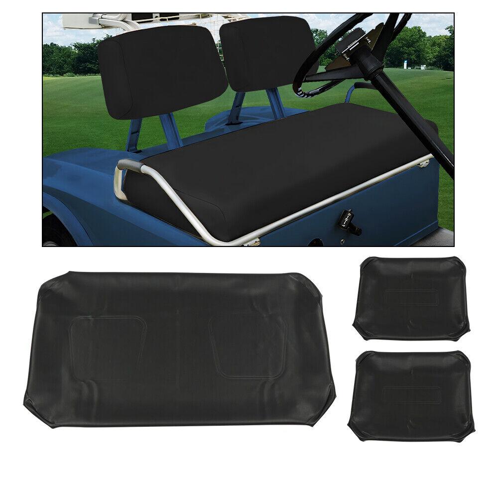 Schwarzer Fit Club Car DS 1982-2000.5 Golf Carts Vordersitzbezug Leder Tack-On Golf Cart Sitzbezug Golf Cart Sitzbezug