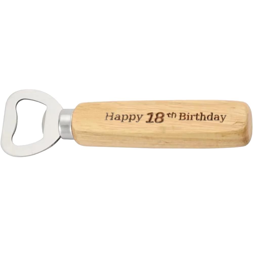 Birthday Bottle Opener 18th 21st 30th 40th 50th 60th Wood Beer Bottle Opener Fathers Day Birthday Party Gift Home Table Decorate