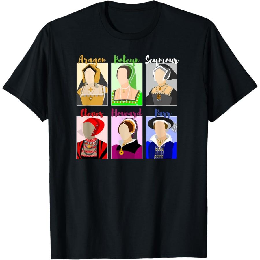 

Six Queens Vintage Portraits Shirt T-Shirt XXXXXL чорний