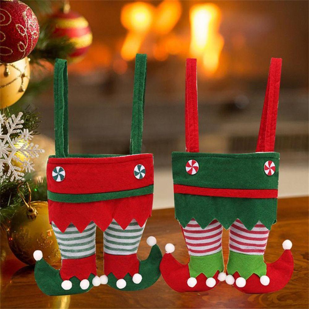 Hanging Pendant Pants Bags Sacks Women Gift Bags Christmas Tote Bag Elf Candy Bags Canvas Bag