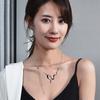 Minba Stunning Snake Choker Necklace Featuring Vibrant Mixed Gemstones And A Fashionable Side Style Chain