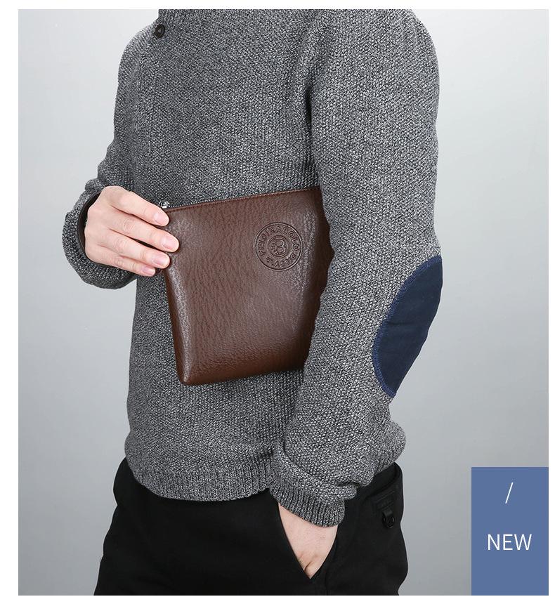 Men's 2023 Casual PU Leather Clutch Bag - Large Capacity Phone Wallet