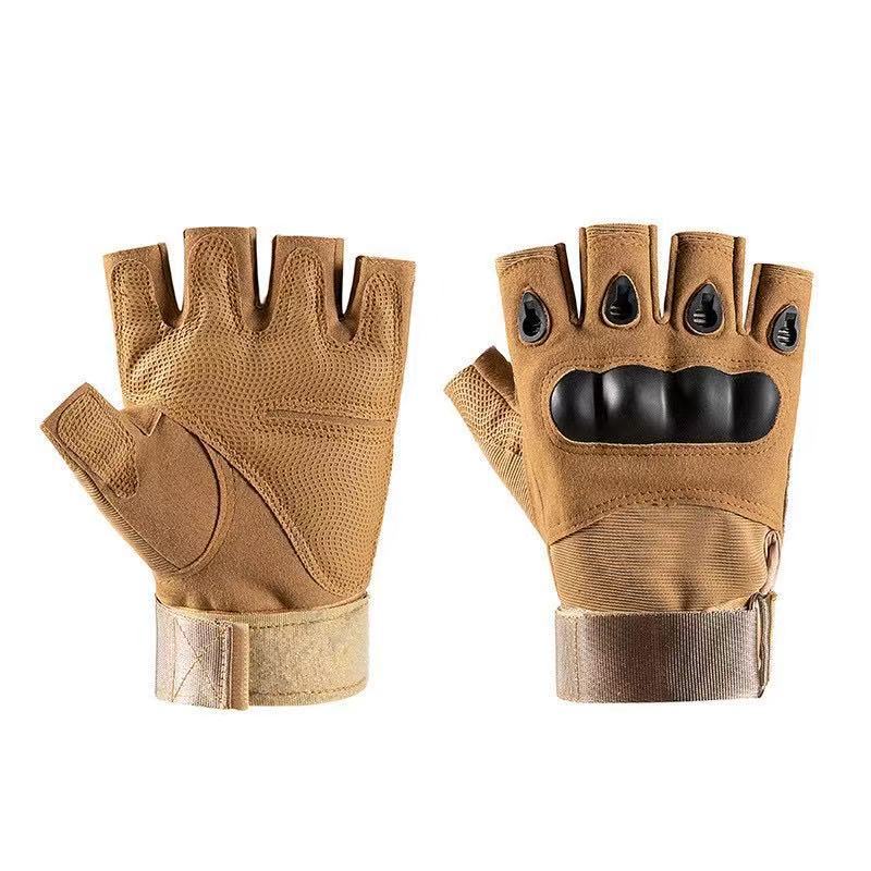 Halbfinger-Taktikhandschuhe Herren Outdoor-Sport atmungsaktiv verschleißfest Radfahren Schutz Nicht-Rutsch Militärfan-Handschuhe