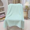 Korean Style Light Yellow Polka Dot Flannel Nap Blanket