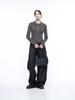Chaenseseunoi Soft Slim Button Collar Knit Khaki/W243Tp08Ka