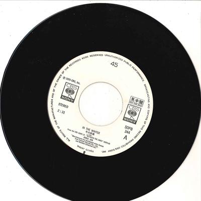 7inch Record JANIS IAN - In The Winter / Jesse SOPB344 CBS SONY 1975 Japan Pop Used