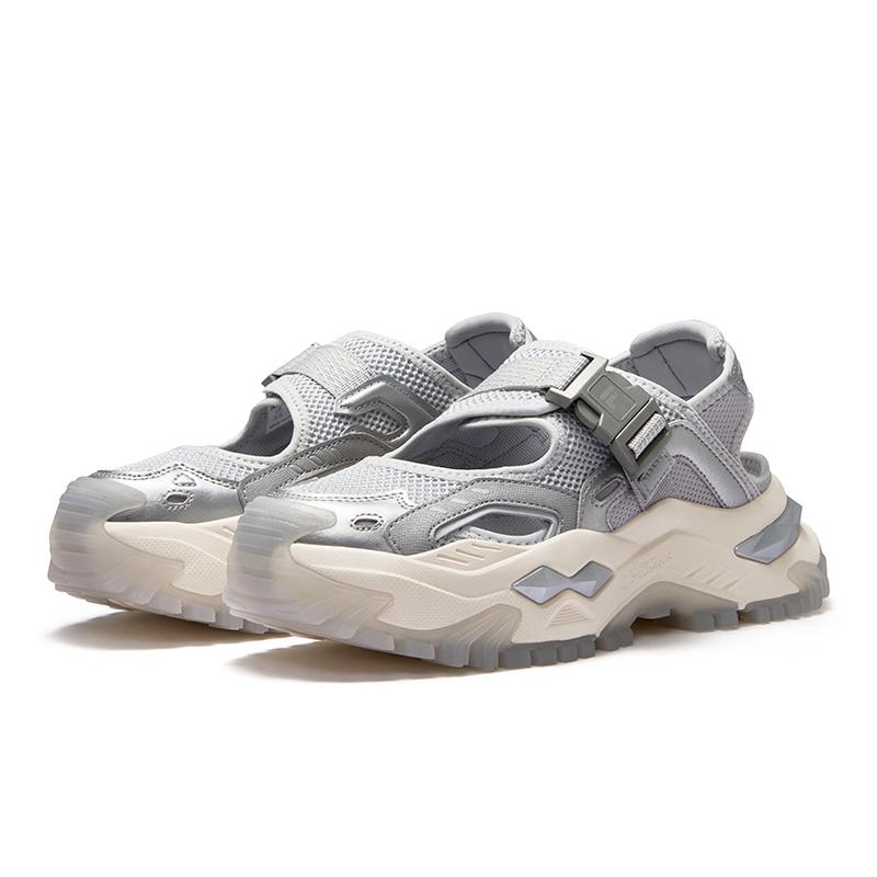 Fila Fusion Bianco Sandal Retro Comfortable Fashionable Casual Hard Candy Sandals Women sandals Silver T12W521703F-GA