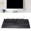 RGB Wired Keyboard with Wrist Rest 104 Keys Clr Characters Good Resilience Mechanical Feel Keyboard for   Gaming