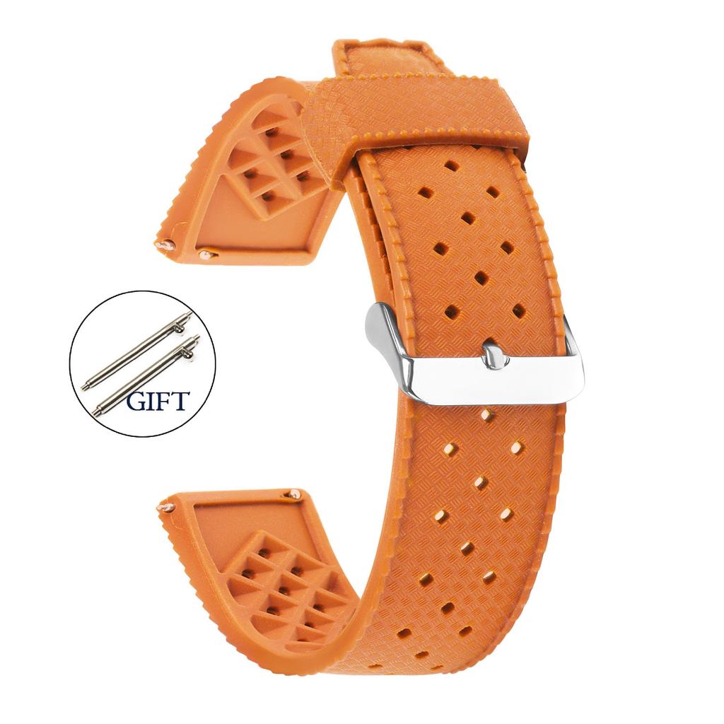 Tropical Silicone Strap Quick Release Watch Band 18mm 20mm 22mm TPU Tropic Strap Smart Watch Strap for Oris Seiko Citizen