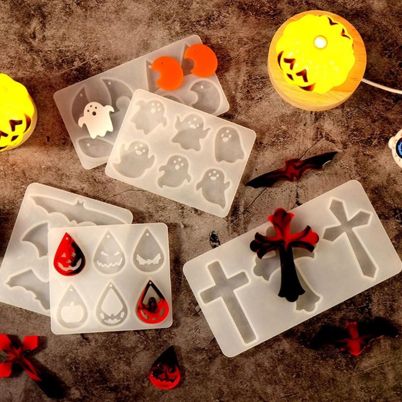 Halloween Earring Resin Mold Jewelry Casting Mold Silicone Pendant Mould Epoxy Resin Mold for Resin Jewelry DIY Crafts