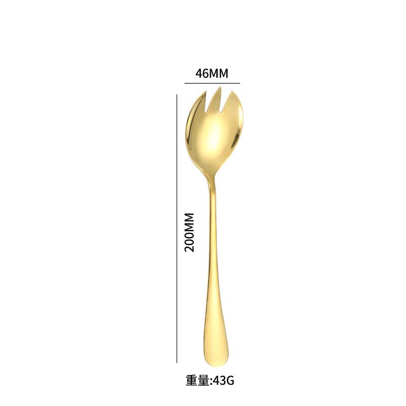 Stainless steel tableware, knives, forks and spoons, western food, golden steak, knives, forks and spoons four-piece set