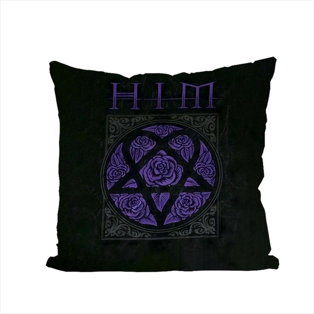 

Band His Infernal Majesty HIM Pillow Case For Car Sofa Decorative Home Doublesided Print Plush Square Throw Pillow Cushion Cove 30x30cm