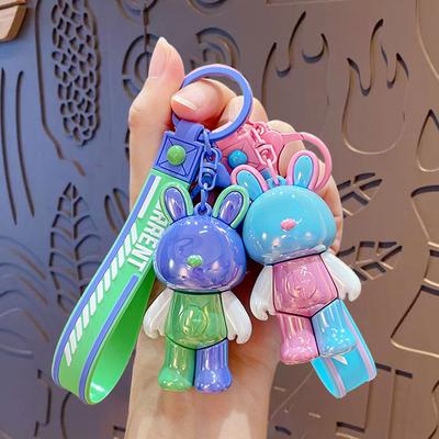 Porte-clés Pendentif Lapin Éclair Dopamine Dessin Animé Mignon Couple Sac d'École Porte-clés Petit Pendentif Petit Cadeau