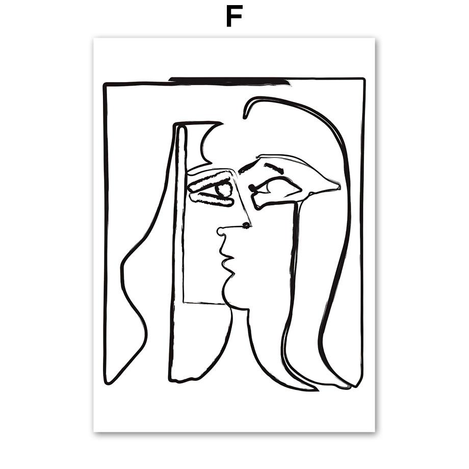 Abstrakcyjne Linie Oczu Twarz Minimalistyczne Nordyckie Plakaty I Grafiki Sztuka Ścienna Obrazy Na Płótnie Do Salonu Dekoracja Domu