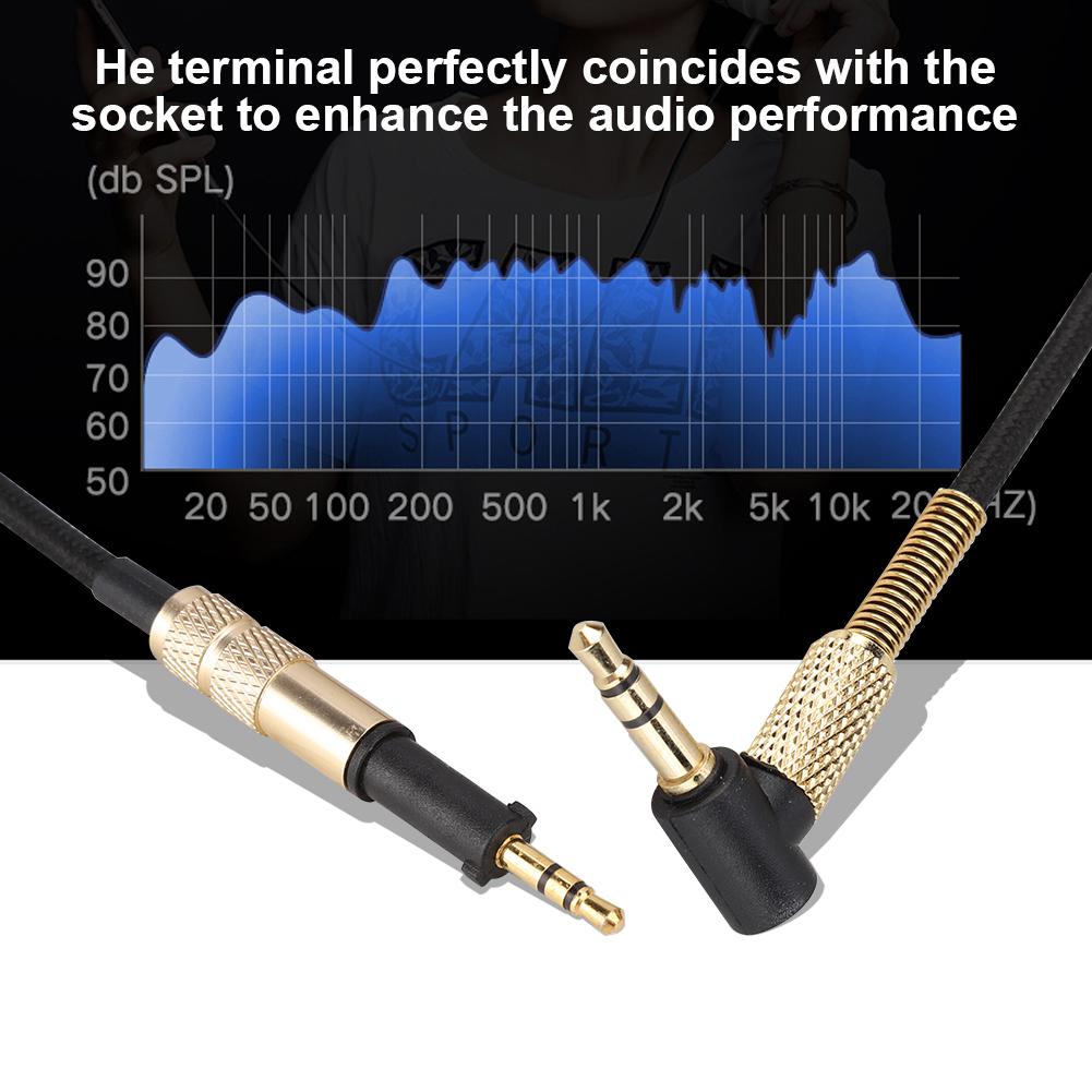 Braided Headphone Wire Fit for AKG K450 K451 K452 K480 Q460 123cm without Microphone