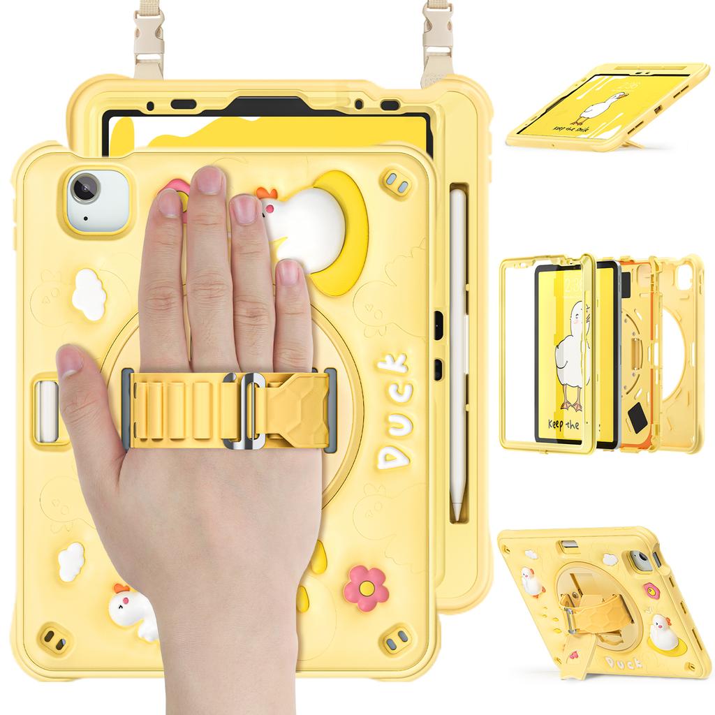 For iPad Air 11 (2025)/(2024)/Air (2022)/(2020)/Pro 11 (2022)/(2021)/(2020)/(2018) Case with Shoulder Strap Kickstand Cover