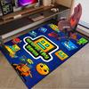Colorful Geometry Dash Characters Area Rug Office rug, Chair Rug, Decor Carpet Livingroom bedroom Mat, Large Size Fan gifts Christmas gifts