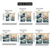 2pcs   Spring Summer Curtains Japanese Wave Art Art Digital Print Drapes Fabric Gifts for Bedroom & Living Room - Contemporary