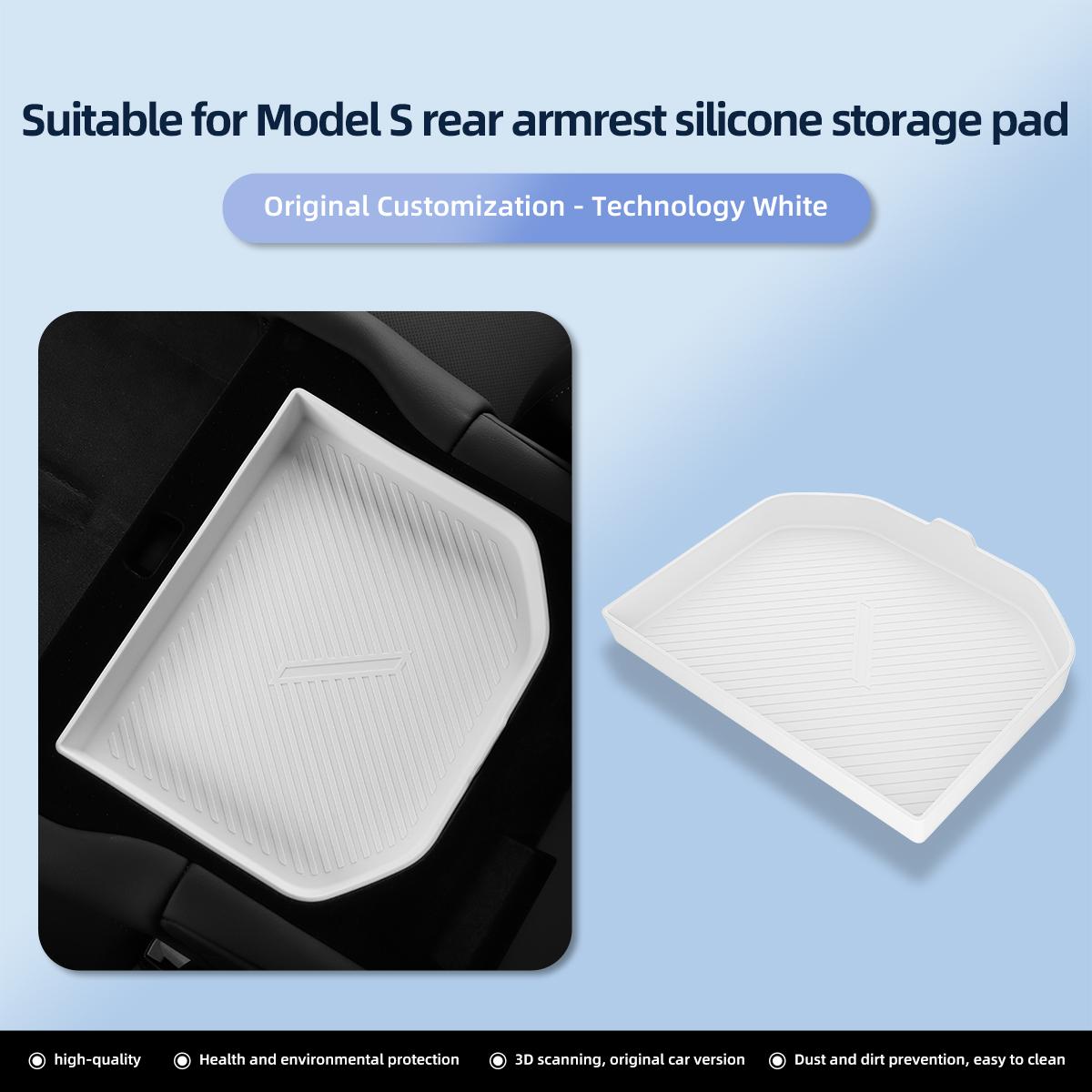 

Беспроводная зарядная панель для Tesla Model SX 2025, центральный пульт управления, силиконовая накладка, подлокотник, ящик для хранения, подкладка, аксессуары для салона автомобиля