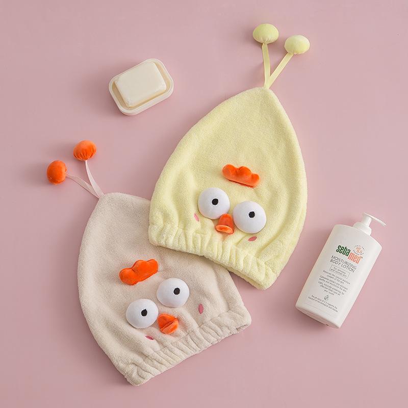 Clownfish Funny Water-absorbing Coral Velvet Dry Hair Cap Cartoon Cute Animal Pet Three-dimensional Shape Shower Cap
