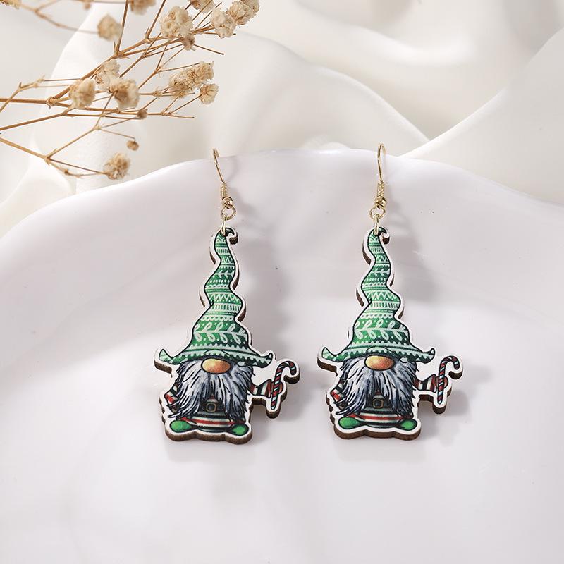 High-End Reindeer Candy Christmas Earrings for Women: Cute Cartoon Holiday Jewelry