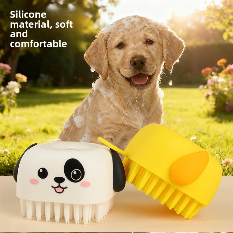 Pet-specific bath brush, silicone bath brush for dogs, massage comb, bathing supplies, cat bathing tool
