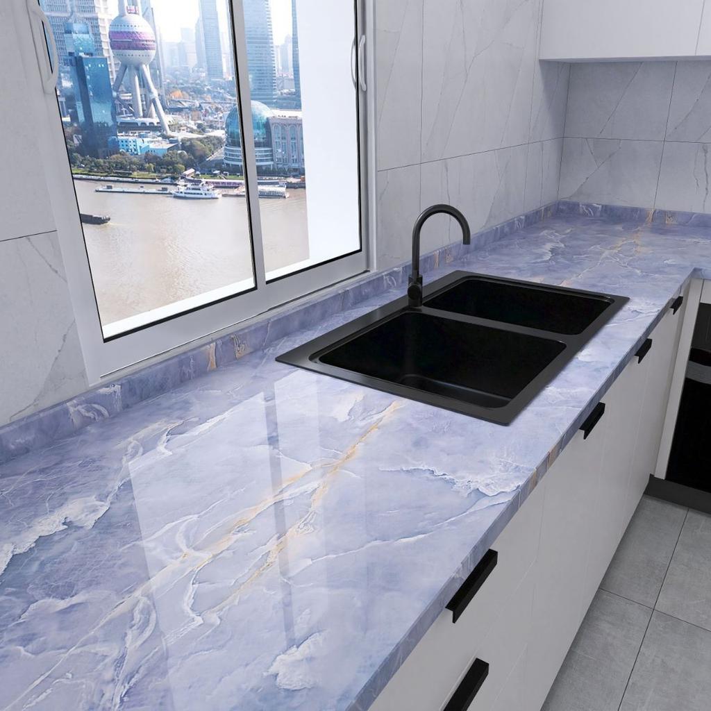 60cm X1/3/5/10m Samolepicí tapeta na zeď Vodotěsná Olejuvzdorná Fólie Mramorová Dekorace Samolepka Kuchyň Koupelna Renovace Dekorativní