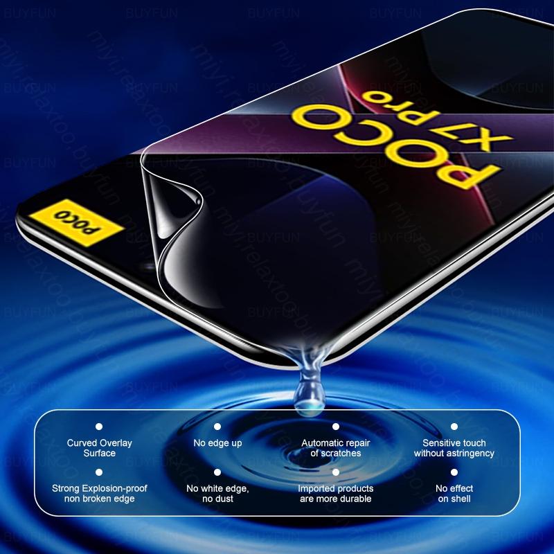2Pcs 999D Soft Hydrogel Film For Xiaomi Poco X7 X8 Pro Max 5G Case Curved Screen Protector Poko Little X 8 ProMax X8Pro X8ProMax