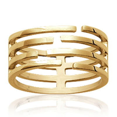 Gold Plated Open Ring 'Cléopatra' Golden - 9 Mm