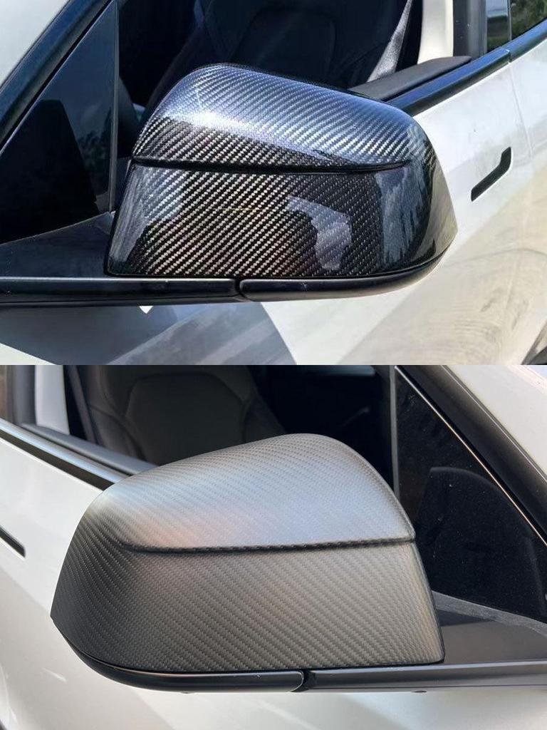 Tesla Model Y 2025 Carbon Fiber Rearview Mirror Housing Replacement