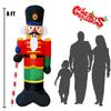 210cm Giant Nutcracker Soldiers Inflatables Christmas Decoration 2026 LED Light Blow Up Outdoor Garden Statues New Year Decor