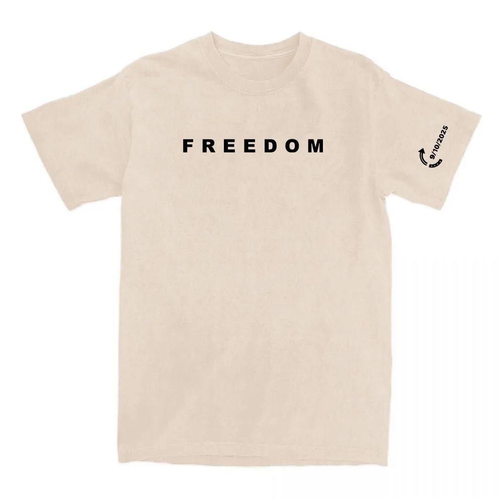 American Charlie Kirk T-shirt Freedom Tee Fashion Cotton Loose Men Women T Shirts Casual O-neck Letter Printing Clothing Unisex