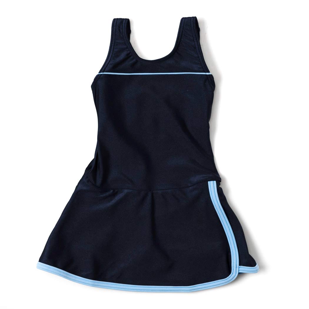 

Школьный купальник для начальной и средней школы с одним местом для имени [Тедди] Девочки, Ученицы, Раздельный, UPF50+, На подкладке, В комплекте, kids113-A (Синий,