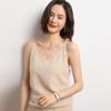 V-Neck Sleeveless Cashmere Knit Camisole Vest – Slim-Fit Women's Base Layer