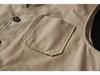 Men's Plus Size Cotton V-Neck Fishing Vest – Middle-Aged & Elderly Casual Sleeveless Jacket