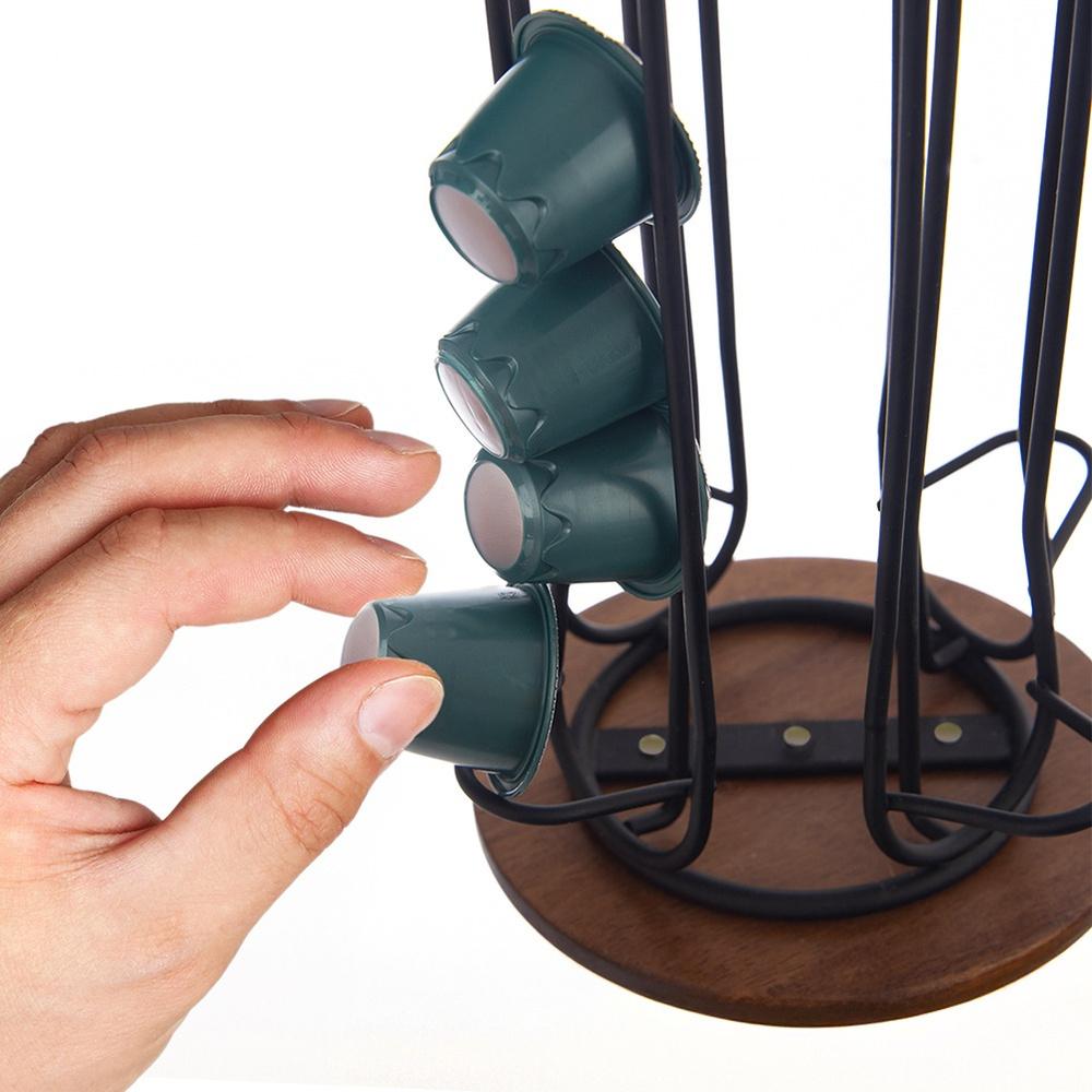 Stojak na Kapsułki Nespresso do Kapsułek Kawy Organizer Podajnik Metalowy