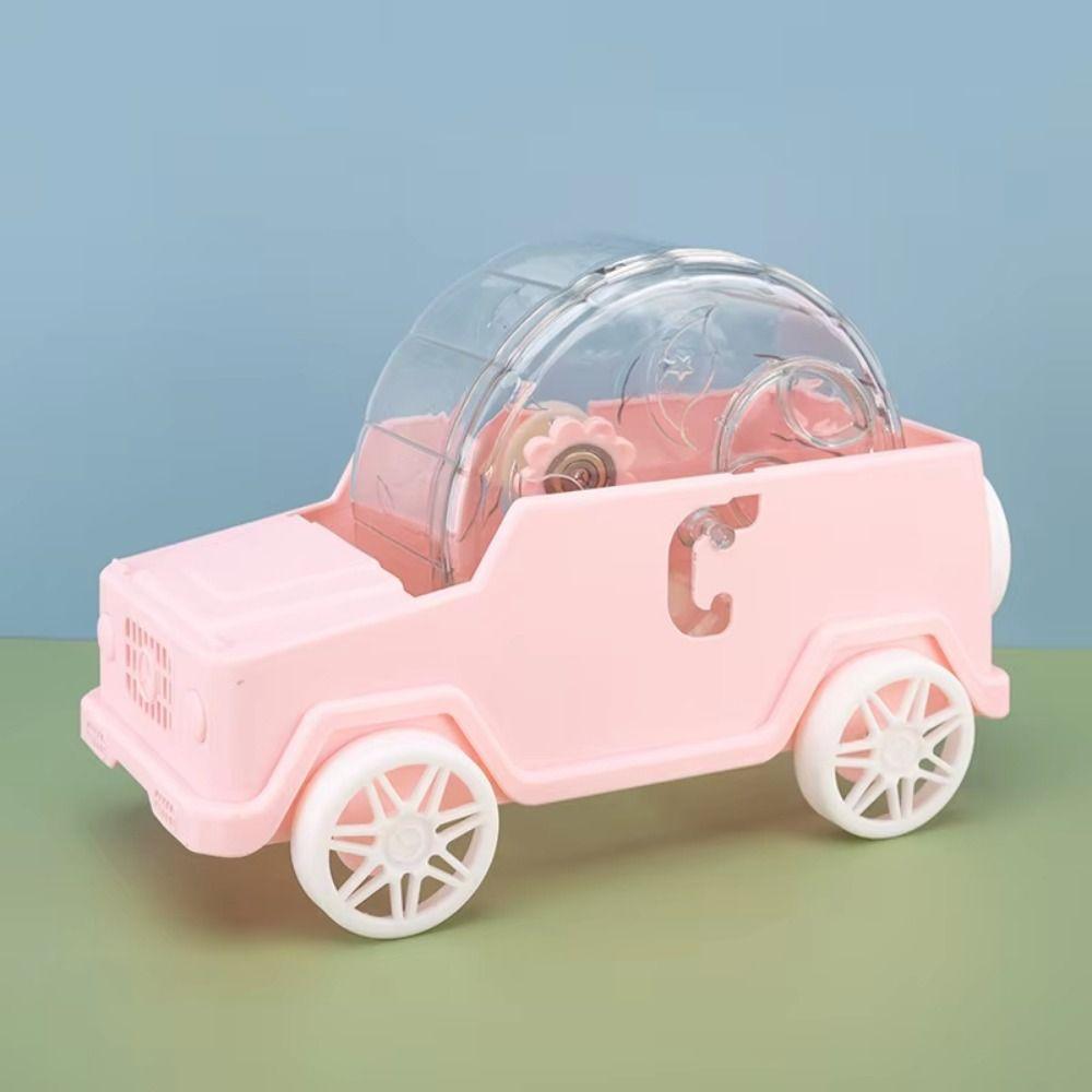 Car Shape Running Wheel Car Stable Pet-Powered Hamster Wheel Toy Durable Silent Hamster Running Wheel Small Animal Toys