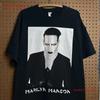 Marilyn Manson T Shirt Mens 2xl Black Band Music Tour 2015 Vintage Y2k End Times Vintage Washed Casual Unisex Slightly