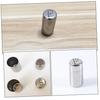 Alipis Stainless Steel Condiment Containers, Compact Salt and Pepper Shakers with Wear-Resistant Airtight Lids for Home and Outdoor Use, Set of 2