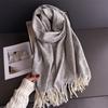 2025 New Camellia Imitation Cashmere Pashmina Shawl Lady Wrap Warm Winter Scarves Long Tassel Female Foulard Hijab Stoles Scarf