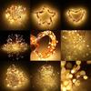 Set of 10 LED String Lights, 2m, 20 Bulbs, Fairy Lights, IndoorOutdoor Use, Christmas Decorations, Illumination Lights, Garland, Bedroom, Party,