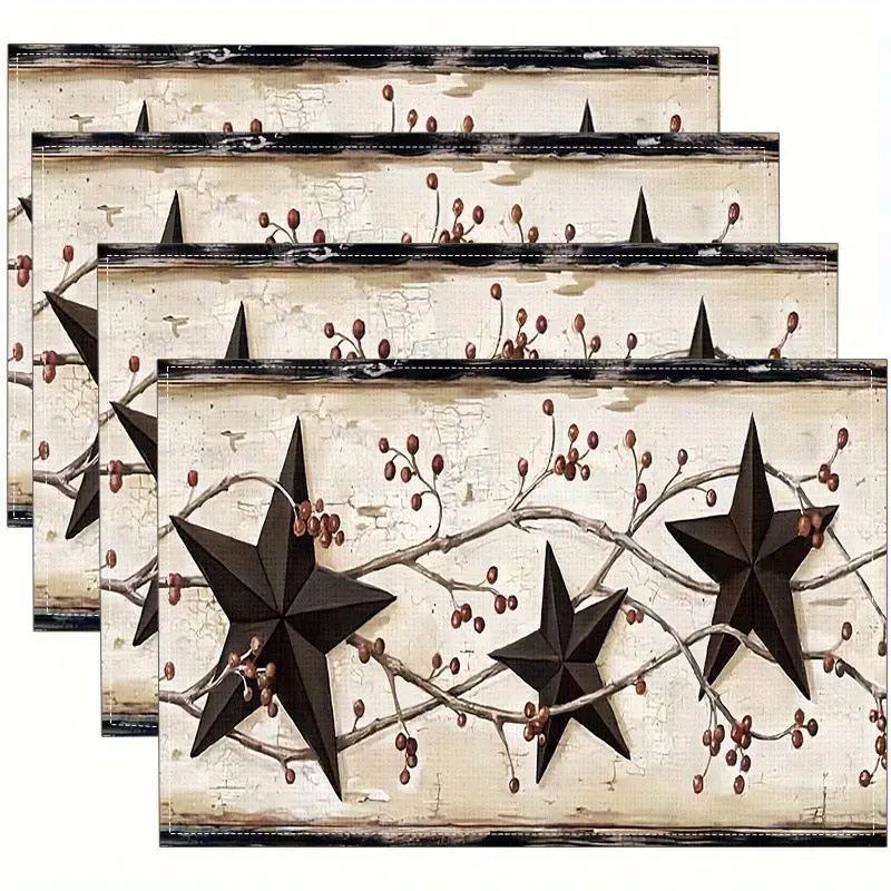 

Елегантний Фестивальний Принт Квітів Ретро Декорації Термостійкі та Теплоізоляційні Килимки Ресторанні Підкладки Обов язковий Атрибут для Дому 4PC-32X42cm