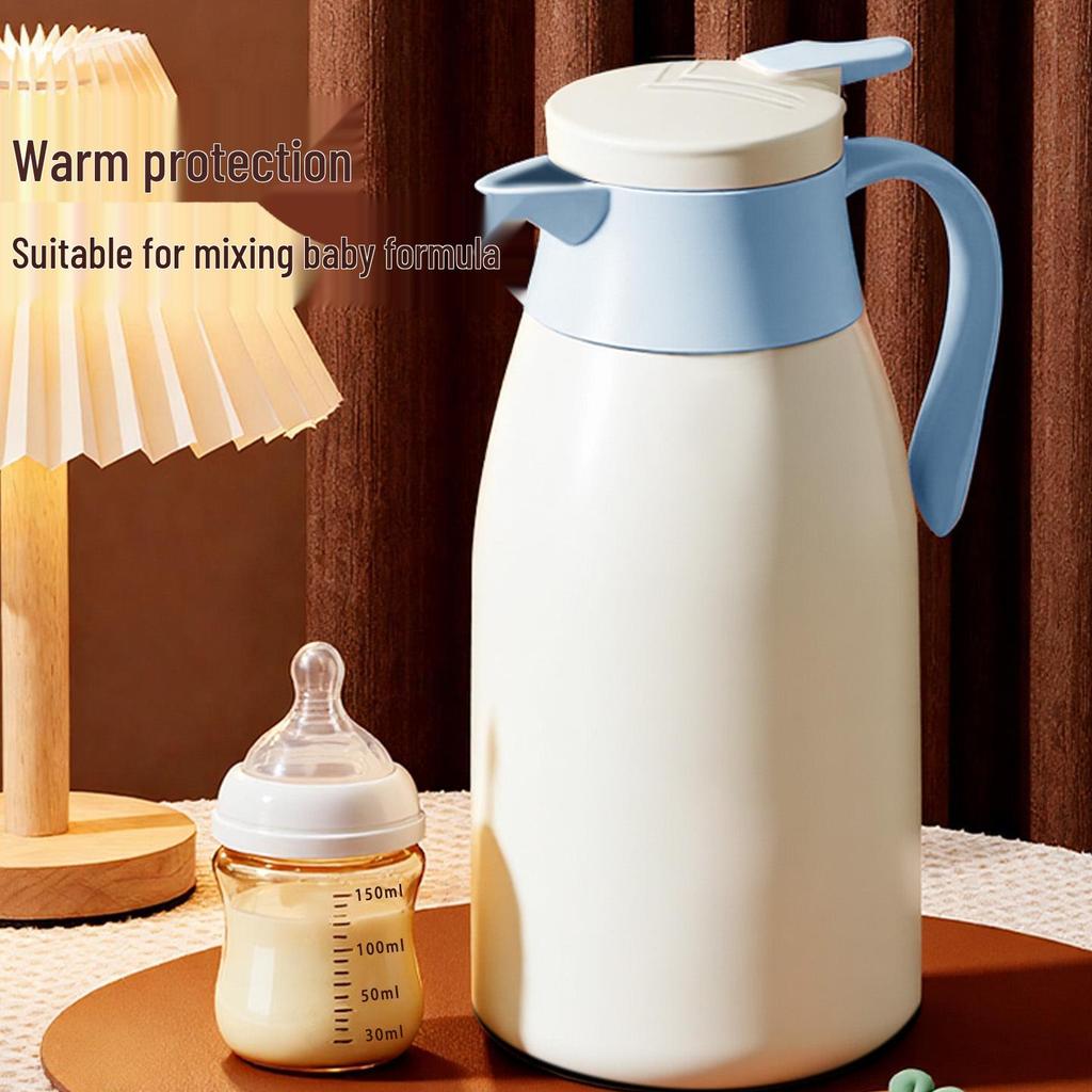 Large Capacity Insulated Glass Liner Thermos: Home, Dorm, Office Hot Water and Tea Pot