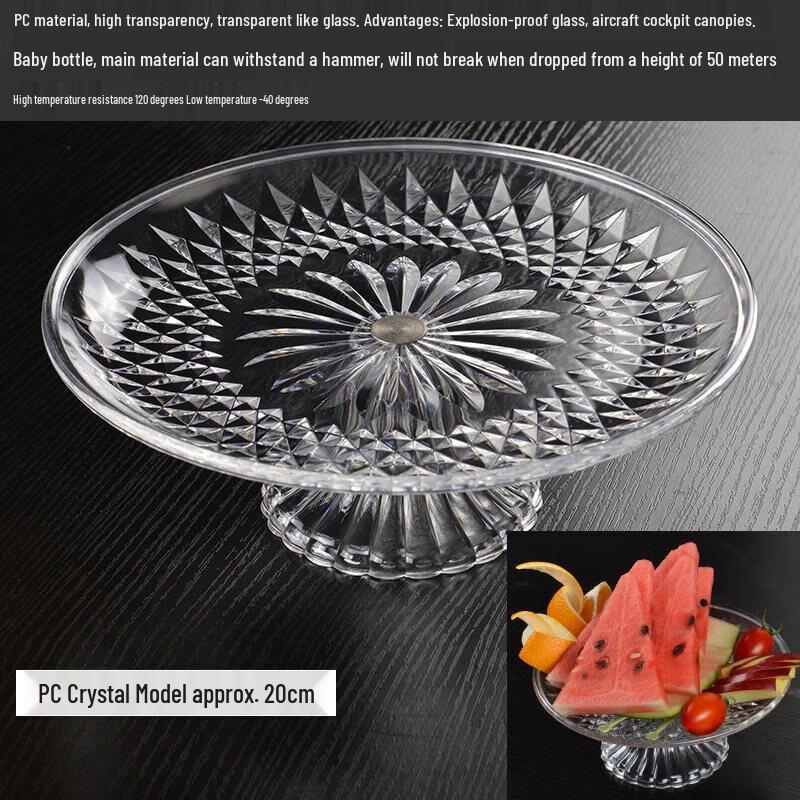 Qiwei European Style Acrylic Pedestal Fruit Bowl