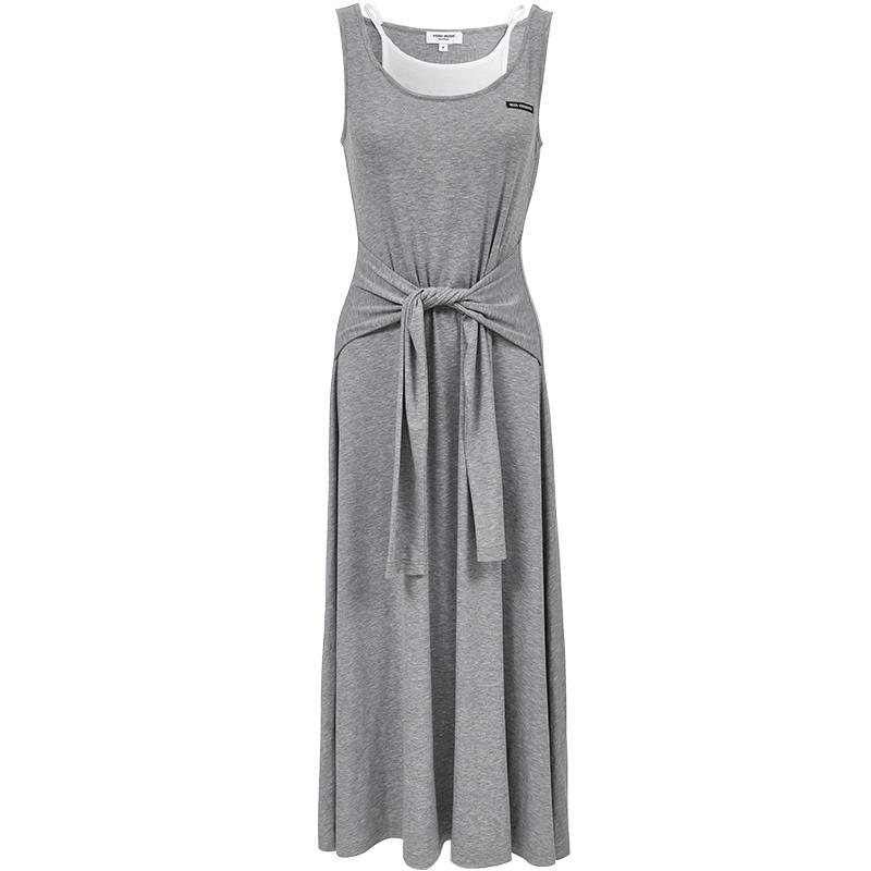 

VEROMODA 2025 Spring Lyocell Blend Faux Two-Piece Midi Dress XL