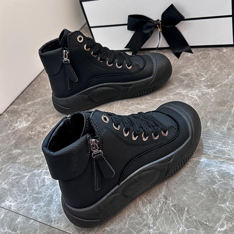 

Платформа Женские Кроссовки на плоской подошве до щиколотки Кожаные Кроссовки Спортивные Кроссовки Осенние Кроссовки Повседневные Кроссовки Трендовые Прогулочные Женские Кроссовки 40