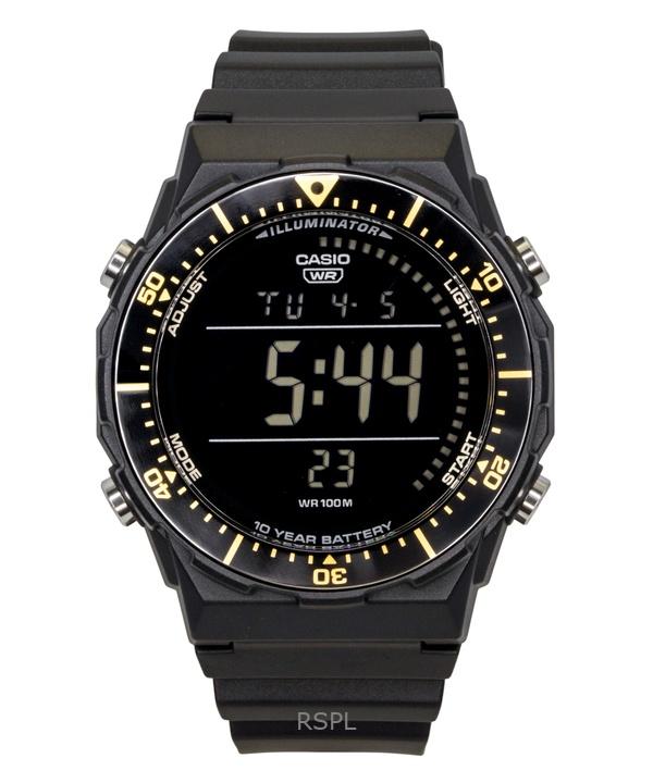 Casio Многофункциональные Цифровые Кварцевые Часы с Резиновым Ремешком AE-1700H-1BV 100M Мужские чёрный