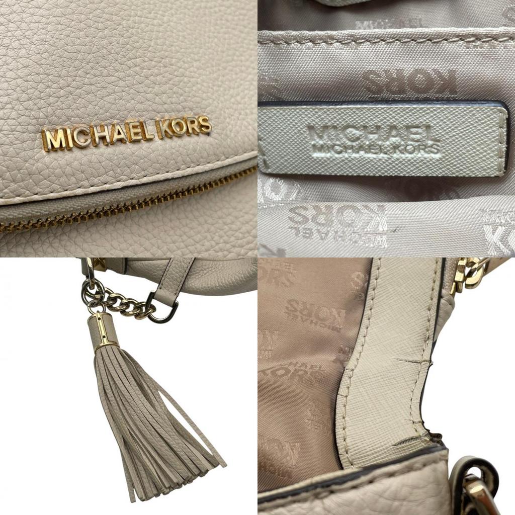 Used Michael Kors 2way Shoulder Bag Bedford BedfordShoulder Bag Ivory/gold leather/metal Women