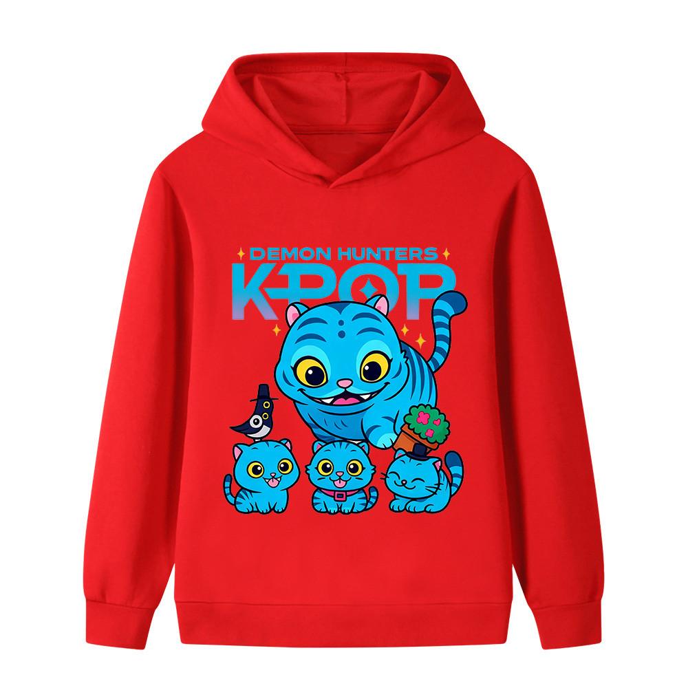 B1234 Kinder Jungen Mädchen Derpy Kpop Rumi Zoey Mira Print Langarm Kapuzenpullover