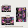2D Happy Birthday Backdrop Banner, Graffiti Style Pink and Black Party Decor